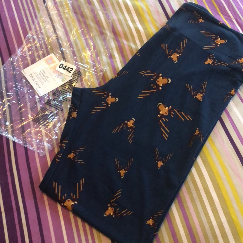 Lularoe TC Deer Leggings NWT